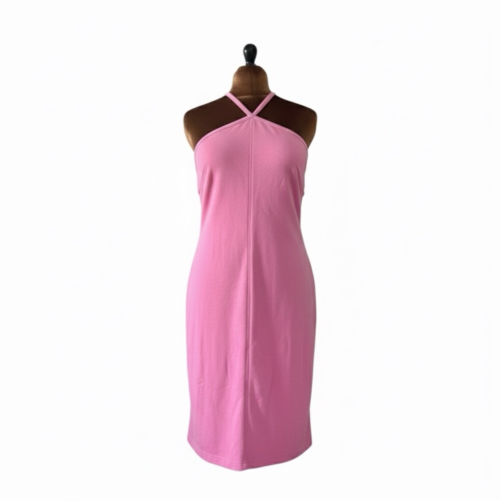 Daily Practice NWT Anthropologie Halter Fleece-lined Mini Dress Pink Size Medium